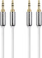 Cable Matters 2-Pack Stereo Cable (3.5mm Audio Cable, Stereo Audio Cable, Aux Cable) in White 12 Feet...