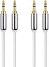 Cable Matters 2-Pack Stereo Cable (3.5mm Audio Cable, Stereo Audio Cable, Aux Cable) in White 12 Feet...