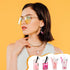 Hicarer 48 Pieces Resin Ice Cream Cup Charms Pendants Colorful Glass Fruit Drink Cup Bottle Charms Fruit Tea Mini Bottle Charm Pendants for DIY Ke...