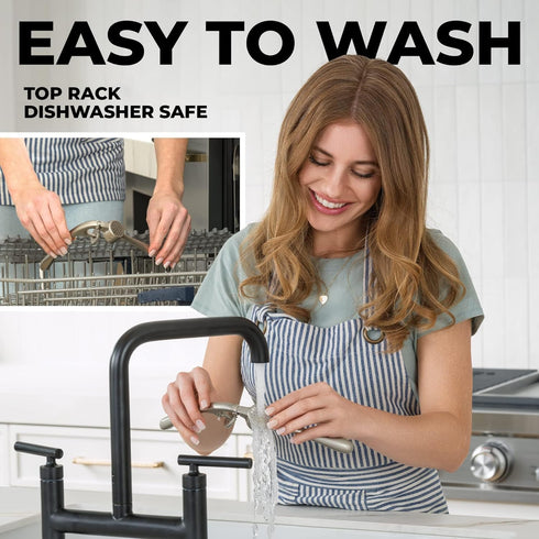 Zulay Kitchen Premium Garlic Press Set - Rust Proof & Dishwasher Safe Professional Garlic Mincer Tool - Easy-Squeeze, Easy-Clean with Soft, Ergono...