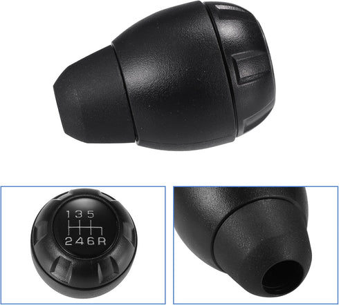 uxcell 1 Set 6 Speed Manual Transmission Shift Knob with Insert for Jeep Wrangler 2007-2013 No.52060485AG...