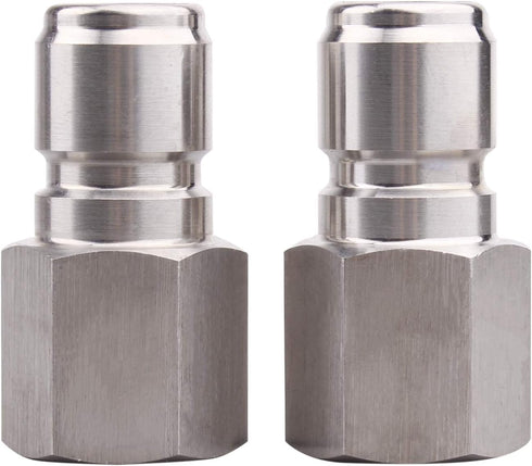 DERNORD Stainless Steel Female Quick Disconnect FPT 3/8" Homebrewing Connector Sanitary Fitting Pack of 2...