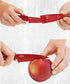 Kuhn Rikon COLORI Non-Stick Serrated Paring Knife with Safety Sheath, 4 inch/10.16 cm Blade, Red...