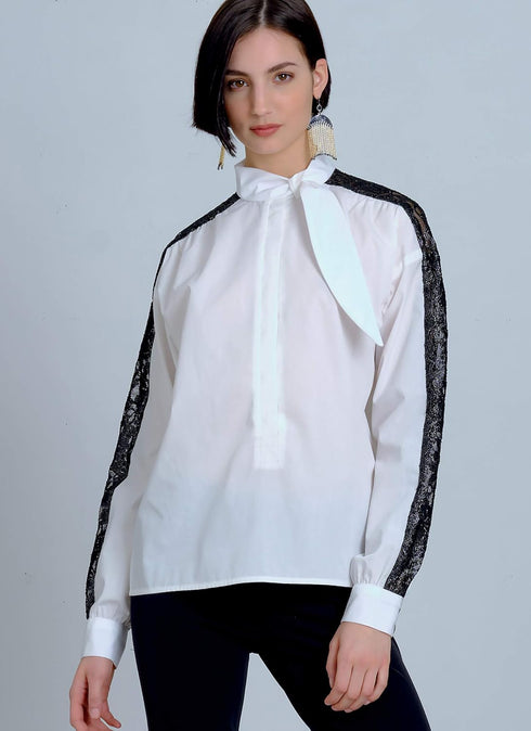 McCall's Women's Loose Fitting Long Sleeve Blouse Sewing Patterns, Sizes 6-14, various, White...