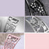 Stainless Steel Bands Compatible with Fitbit Versa 2/Versa Lite/Versa for Women, Luxurious Bling Bracelet with Rhinestone Metal Wristbands, Silver...
