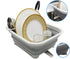 SAMMART 8.5L (2.2 Gallon) Collapsible Dish Drainer with Swivel Spout - Foldable Drying Rack - Portable Dinnerware Organizer - Space Saving Kitchen...