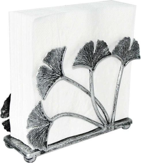 OwlGift Modern Ginkgo Leaves Design Napkin Holder for Tables, Metal Paper Napkin Storage for Kitchen, Stylish Paper Towel Dispenser, Mail Letter S...
