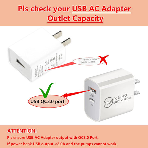 12 Volt USB Car Adapter for Medela Sonata, Ameda Purely Yours 12V, Spectra S1 S2 and Lactina Hygeia EnJoye Breast Pump Replaces Part?Easy to Carry...