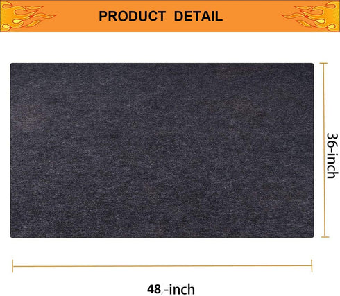 Under Grill Mat,Premium 36"x48"Absorbent Oil Protective mats for Deck &Patio,Grill Mat for Deck,Under Grill Floor Pad to Protect Deck,BBQ Mat for ...