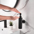 BATHSIR Matte Black Soap Dispenser, Refillable Shower Soap Dispenser Wall Mounted, Stainless Steel Clear Hand Soap Dispenser with Pump for Bathroo...
