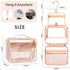 CUBETASTIC Hanging Travel Toiletry Bag for Women, Clear Makeup Bags Portable Transparent Cosmetic Case Small Skincare Pouch Waterproof Travel Bag ...