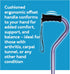 Carex Health Brands Ergo Offset Cane with Soft Cushioned Handle - Adjustable Walking Cane, Blue, 29-38 Inch (Pack of 1)...