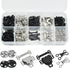 100 Pairs 3 Styles Skirt Hooks and Eyes Hook Closures, Sewing Snaps Fasteners Press Studs Clothing Fixing Hook Sewing Hook and Eye Latch or Skirt ...