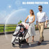 Stroller Rain Cover and Baby Stroller Mosquito Net(2-Piece Set),Universal Stroller Accessory,Waterproof, Windproof Protection,Protect from Dust Sn...