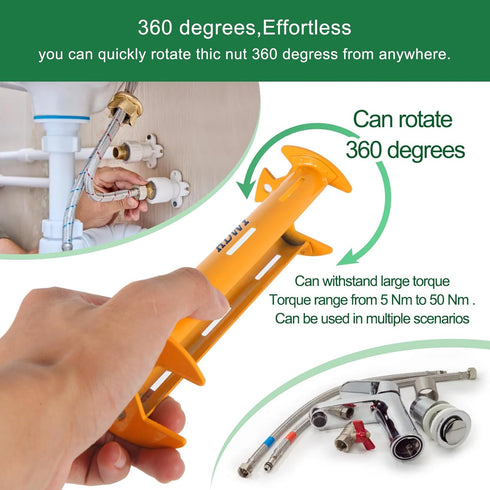 2pcs Multifunctional Basin Wrench, 11 Sizes Universal Faucet Nut Sink Wrench, Plumber Home Improvement Plumbing Hand Tools, Kitchen Sink Drain Tub...