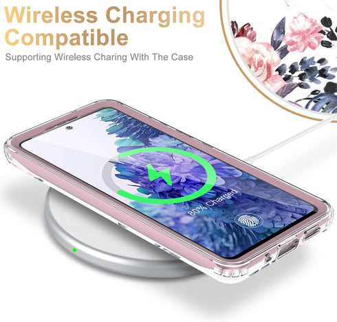 Esdot Compatible with Samsung Galaxy S20 FE Case with Built-in Screen Protector,with Fashionable Designs for Women Girls,Protective Phone Case for...