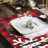 Christmas Red Plaid Snow Snowflake Placemats Set of 6 Table Mat, Red Black Lattice Texture Table mats Placemats Heat-resistant Stain Resistant Was...