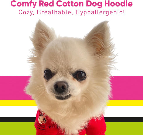 Dog Hoodie - French Bulldog Clothes, Dog Apparel & Accessories - Cotton Pet Clothes for Dogs with Pocket - Breathable and Skin-Friendly Sweatshirt...
