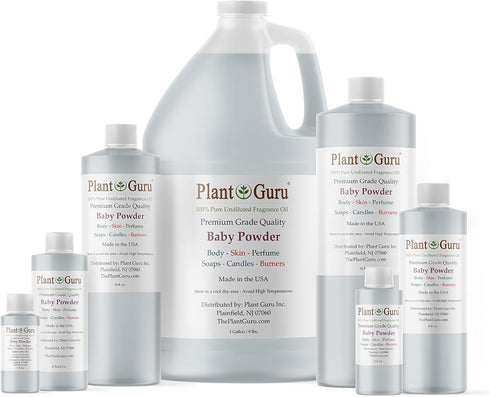 Baby Powder Fragrance Oil 4 fl. oz. Scented Oil for DIY Soap Making, Candles, Bath Bombs, Body Butters. Used in Aromatherapy Diffusers, Burners an...