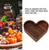 Pssopp Wooden Serving Platter, 14.5x14.5cm Heart Shape Smooth Textured Elegant Nonslip Table Tray for Tea Food Snack Kitchen Utensils (Heart 14.5x...