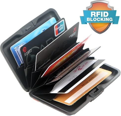 Mini Aluminum Cards Wallet RFID Credit Card Holder RFID Credit Card Case Bussiness Card Case Metal ID Case for Men Women-The Sunflowers...