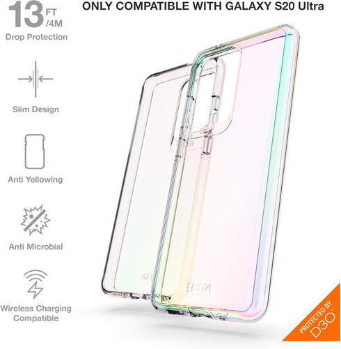 Gear4 Crystal Palace Iridescent Designed for Samsung Galaxy S20 Ultra Case, Advanced Impact Protection by D3O - Iridescent (702004900)...