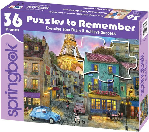 Springbok Puzzle to Remember - Alzheimer & Dementia Activity - 36 Piece Jigsaw Puzzle Eiffel Magic - Made in USA...