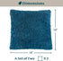 PAVILIA Fluffy Teal Blue Throw Pillow Covers, Decorative Accent Pillow Cases for Bed Sofa Couch, Soft Faux Fur Cushion Cover, Square Sherpa Pillow...