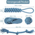 Pet Rope Toy, Dogs Aggressive Chewers Rope Toy for Small to Large Dogs, Puppy Teething Chew Pull Toy, Denim + Cotton, Tug of War Toys for Dogs (4 ...
