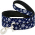 Dog Leash Snowflakes Blue White 4 Feet Long 1.0 Inch Wide...