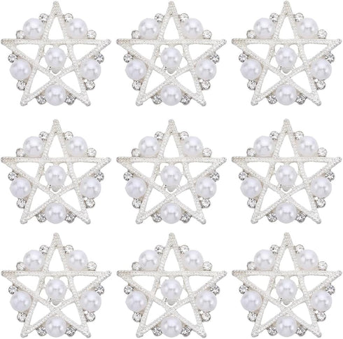 GORGECRAFT 16Pcs Rhinestone Star Buttons Flower&Star Shaped Crystal Buttons Silver Alloy Shank Button Replacement Decorative Buttons for Crafts Sw...