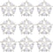 GORGECRAFT 16Pcs Rhinestone Star Buttons Flower&Star Shaped Crystal Buttons Silver Alloy Shank Button Replacement Decorative Buttons for Crafts Sw...