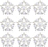 GORGECRAFT 16Pcs Rhinestone Star Buttons Flower&Star Shaped Crystal Buttons Silver Alloy Shank Button Replacement Decorative Buttons for Crafts Sw...