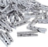 Mini Clothespins, 100 Pieces Plastic Utility Paper Clip, Photo Paper Peg Pin, Clothes Line Clips, Craft Clips - Silver Color, 3.5 x 0.5cm x 0.7cm...