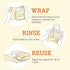Bee's Wrap Vegan Beeswax Wraps for Food - Vegan Meadow Magic Sandwich Wrap - Made in USA Reusable Bread Bags - Organic & Eco-Friendly Alternative ...