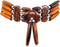 American Indian Style Bone Choker Necklace, 4 Row Woody Brown Traditional Hairpipe Beads, Unisex Adjustable...