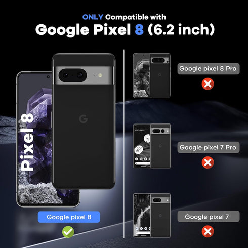 AACL 3-Pack for Google Pixel 8 Tempered Glass Screen Protector 9H Anti Scratch Bubble Free Pixel 8 Glass Screen Protector (6.2 inch) [Fingerprint ...