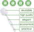 PARTY BARGAINS 8.75" Disposable White Plastic Serving Spoons, 12 Pack, Heavy Duty Kitchenware Serving Spoon Utensil for Wedding, Catering Services...