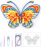 Uniquilling Quilling Paper Quilling Kit for Adults Beginner, 8 * 10-inch Blue Butterfly, Exquisite DIY Paper Filigree Painting Kits Quilling Tools...