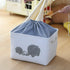 INough Baby Gift Baskets Empty Large Storage Container Fabric Toys Basket, Elephant Toy Box with Drawstring Closure for Wipes and Diapers, Nursery...