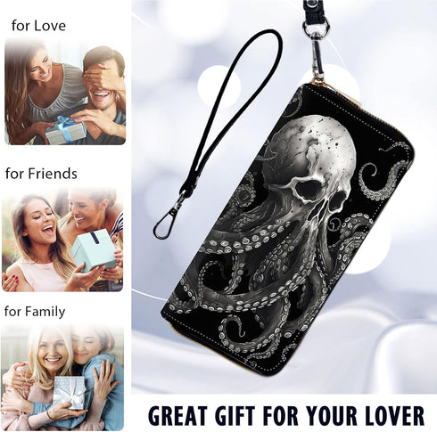 Women Wallets Large Capacity Clutch Purse for Men Women Ladies Slim Purse Credit Card Holder, RFID Blocking Wristlet Cell Phone Wallet for Men Wom...