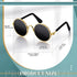 Dog Sunglasses Retro Pet Glasses Doll Glasses Classic Round Dog Glasses Metal Cat Puppy Eye Wear Hippie Costumes for Cats and Dogs, Photos Props C...