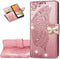 Samsung Galaxy Note 10 Plus Case Bling Diamond Butterfly Embossed Wallet Flip PU Leather Magnetic Card Slots with Stand Cover for Samsung Galaxy N...