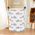 LANGYASHAN Storage Bin, Canvas Fabric Collapsible Organizer Basket for Laundry Hamper,Toy Bins,Gift Baskets, Bedroom, Clothes,Baby Nursery (Full L...