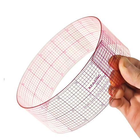 Clear Graph Ruler Fashion Design Ruler, Sandwich Line, 2 x 18", Transparent Pattern Making Dress Making Ruler for Sewing Quilting...