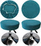 Round Stool Cover 12-16 Inch Round Bar Stool Covers, Luxurious Fabric Stretchable, Washable Dustproof Soft and Durable (2Pcs Peacock Blue)...