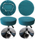 Round Stool Cover 12-16 Inch Round Bar Stool Covers, Luxurious Fabric Stretchable, Washable Dustproof Soft and Durable (2Pcs Peacock Blue)...