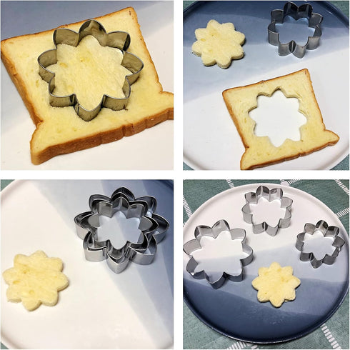 Sunflower Cookie Cutter Set-Size 3.8" 3.1" 2.6"-3 Piece-Cookie Cutters for You Are My Sunshine Baby Shower Birthday Party Decorations...