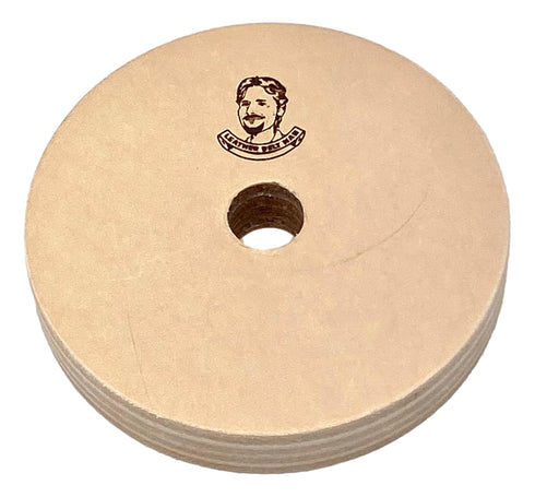 3" (1/2" Width) Leather Strop Honing Wheel - Fits 1/2" Arbor Bench Grinders...