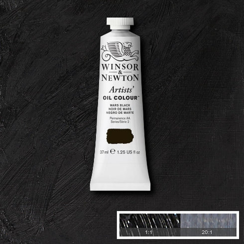 Winsor & Newton Artists' Oil Color, 37ml (1.25 oz) Tube, Mars Black...